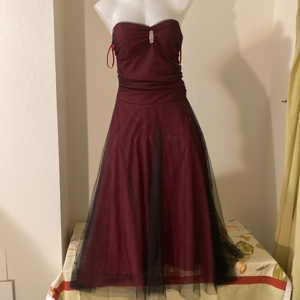 Dancing Queen strapless maxi with rhinestones size L